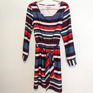 Banana Republic Striped Belted Dress, Sz 8